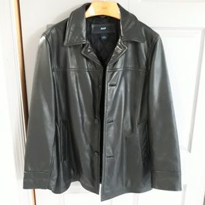 Gap Leather Pea Coat. Excellent. Med.